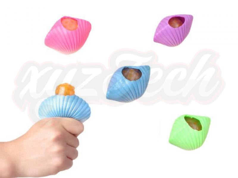 Squeeze shell with mermaid character inside