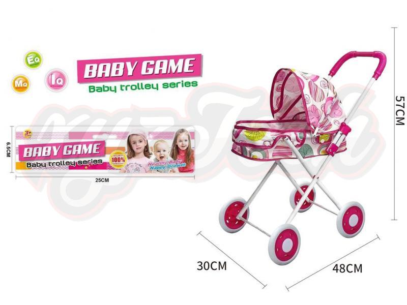   Pink Small wheel iron trolley