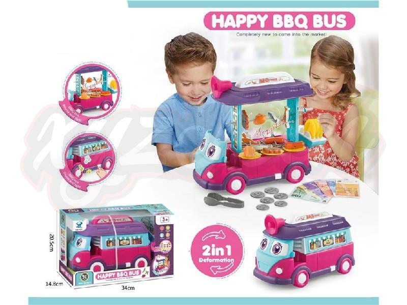 2-in-1 deformation barbecue bus 