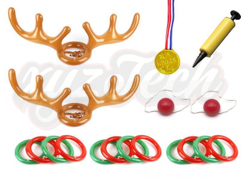 Inflatable deer antler collar