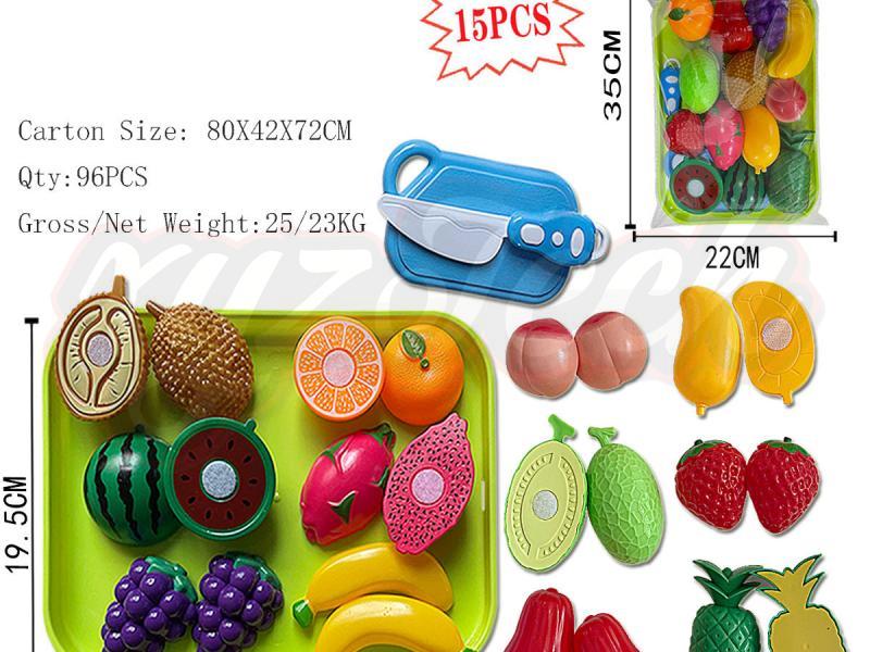 Big plate cuttable fruit cutting joy set (15pcs)