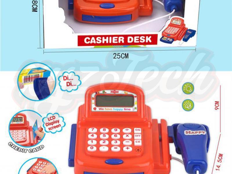 Key digital calculation cash register with coins