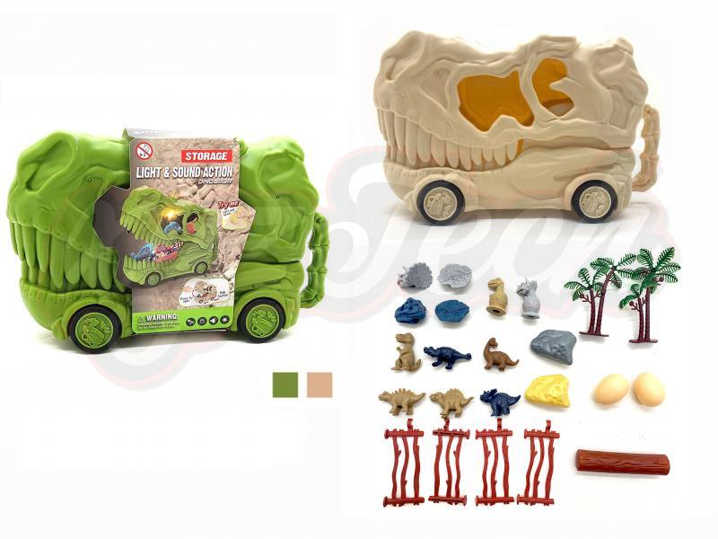 Dinosaur bone storage car model