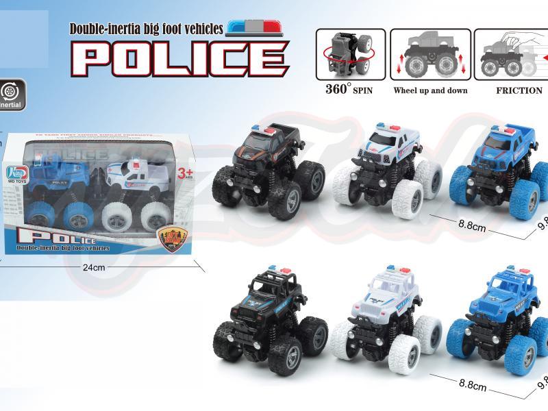 Double inertial off-road police car