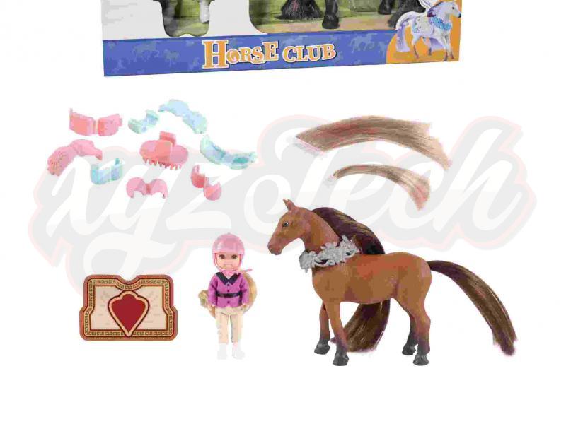 Imitation horse with barbie horse clip ornaments