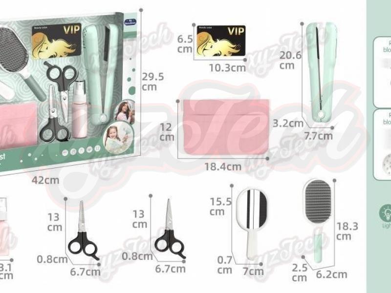 Straight hair straightener - lighting - sound effects